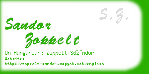 sandor zoppelt business card